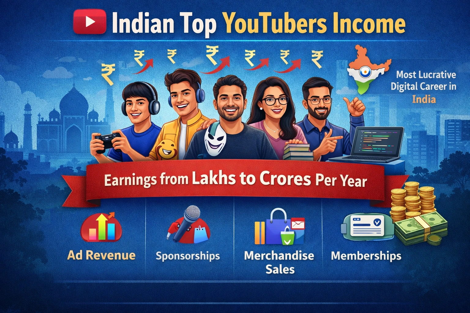 Indian Top Youtubers Income